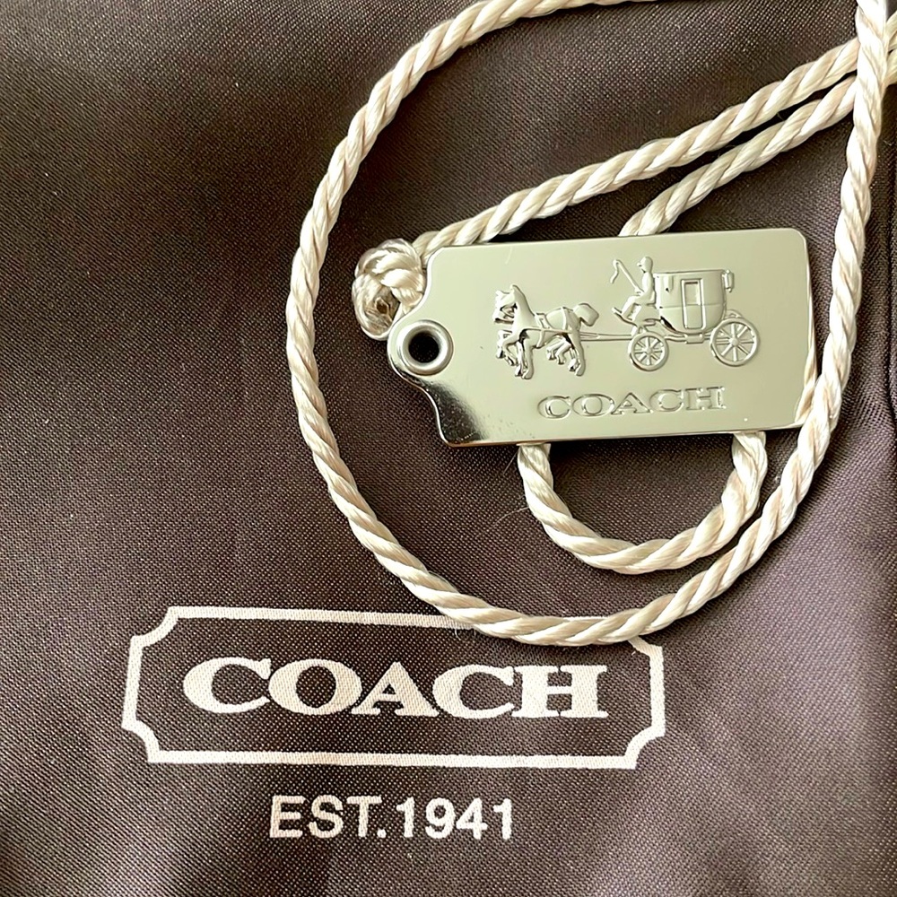 New Coach Dog Tag or Purse Charm